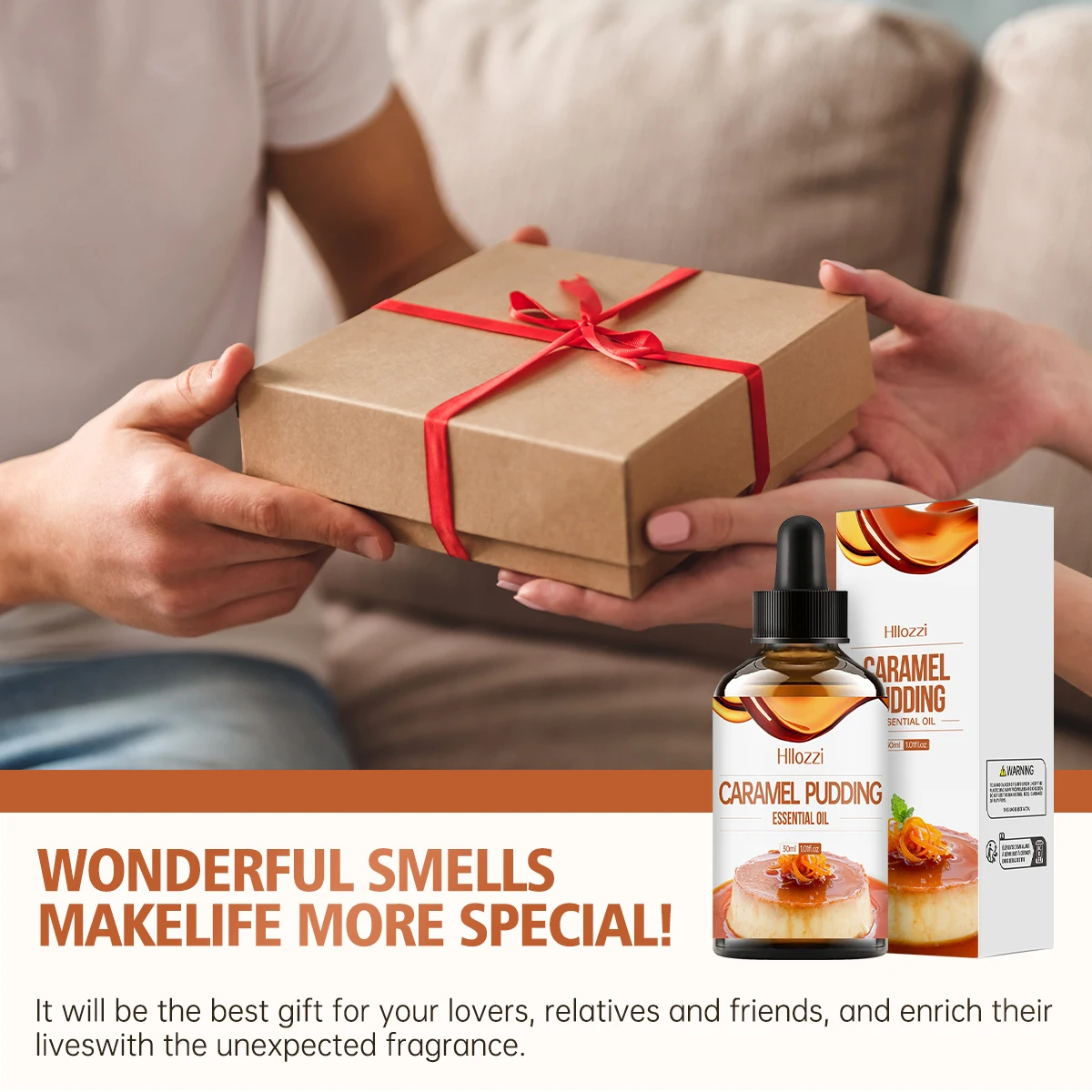 زيت كراميل بودنغ العطري، مع رائحة كسترد الفانيليا الدافئة والحلوة، لترطيب البشرة والمغذي، وهدايا العيد #6