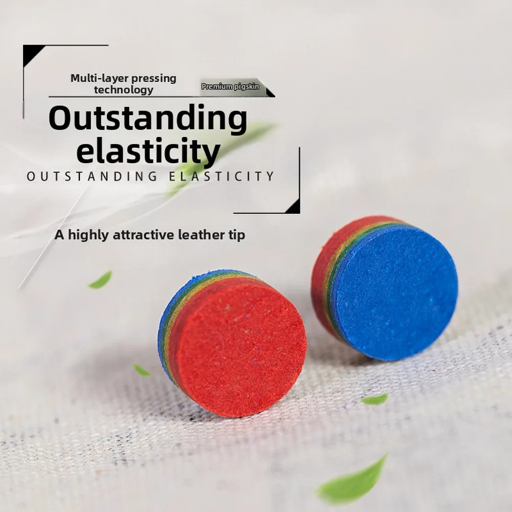 1/3pcs Billiards Cue Tip 11/13.5mm Colorful Multi-layered High Elasticity Rod Tip For All Skill Levels Billiards Pole Parts