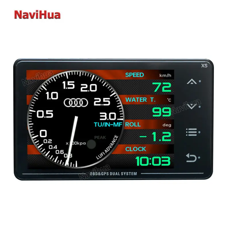 Navihua Electronic Speed Meter Auto Meter Ds5 Auto Gauge Digital Meter Oil Pressure Water Temp Volt Gauge OBD LUFI XS