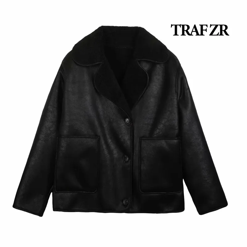 TRAF ZR Lady Jackets American Vintage Padded Coat New in Outerwears Ladies Fashion Winter Jacket Warm Woman Winter Coats