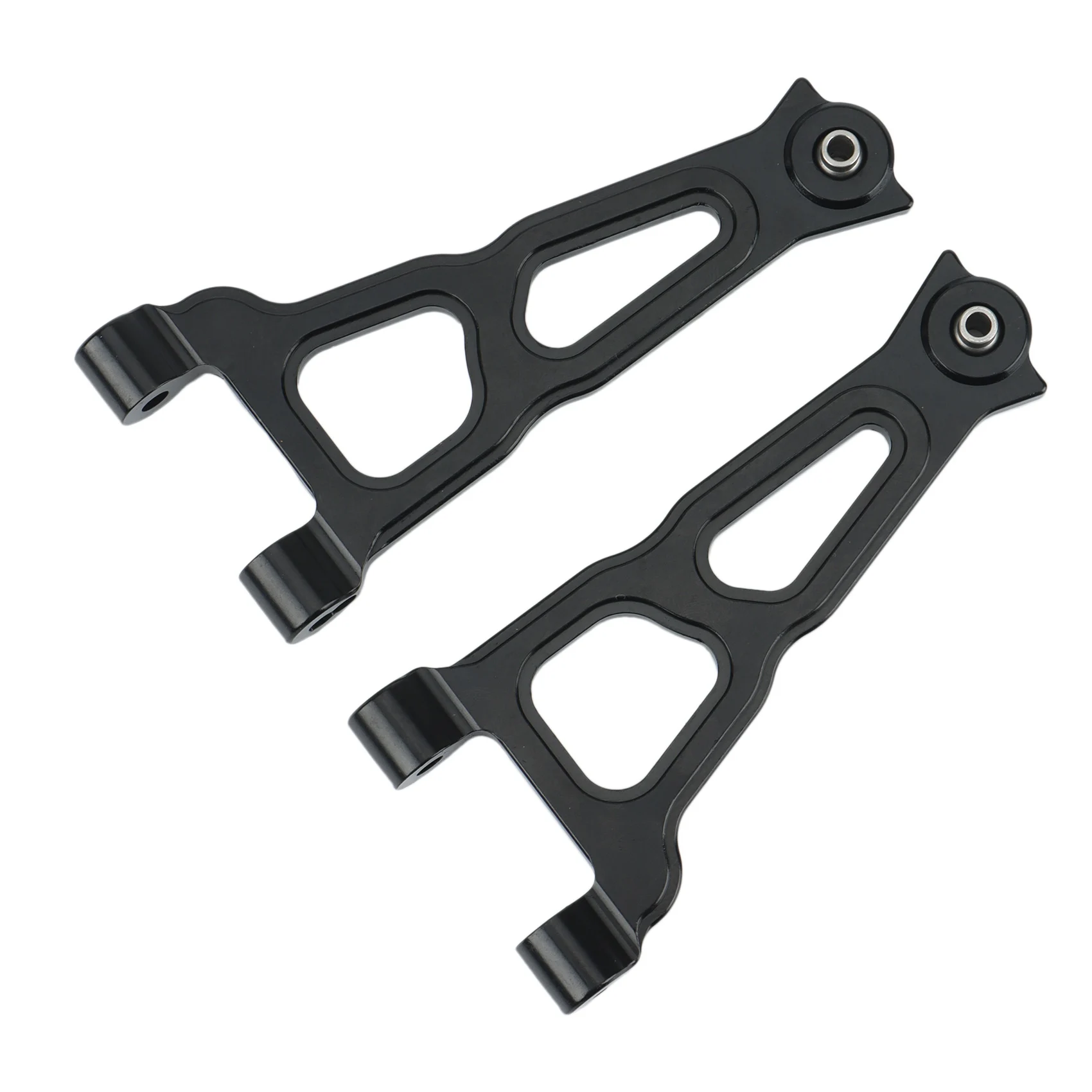 2 Stücke Metall Front Upper Suspension Arm für LOSI SUPER BAJA REY 1/6 Desert Truck RC Auto Upgrade Teile, Schwarz