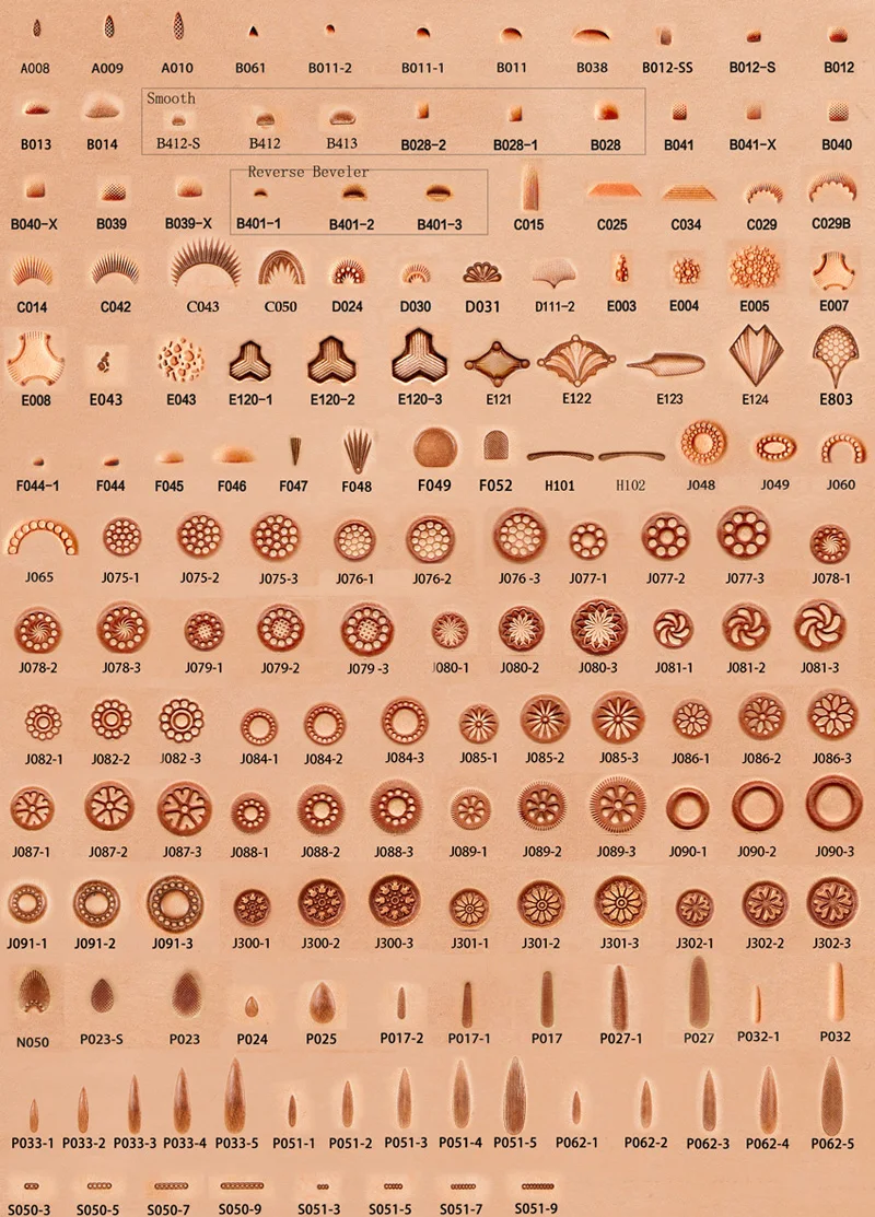 Stempelwerkzeug für Lederarbeiten, horizontaler Fingerabdruck, kariert, P025, Schnitzerei, Lederhandwerk, Zhongjiang 304, Edelstahl-Stempel – Detail 3