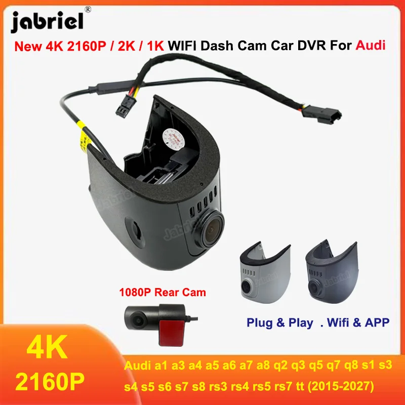 

Jabriel Dash Cam 4K 2K Wifi Car DVR for Audi a4 b8 b9 a3 8v 8p a6 c7 a5 a7 tt s3 8v s5 b9 s4 b8 q7 q5 q3 q2 q8 rs5 rs3 rs7 rs6