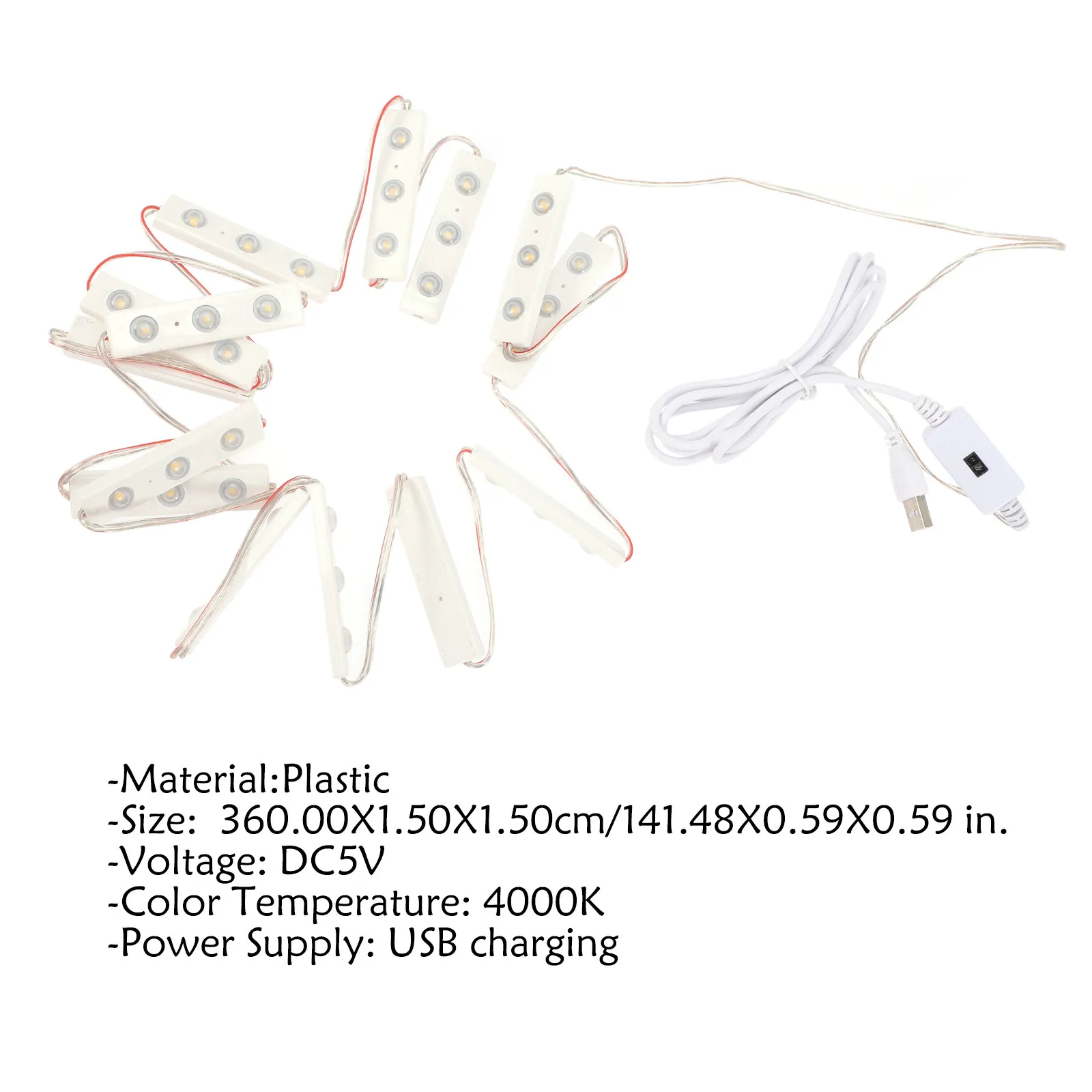 1Set LED Makeup Mirror Light 14leds Dimmable Vanity Lighting for Bathroom Bedroom Dressing Big Mirror Full Body