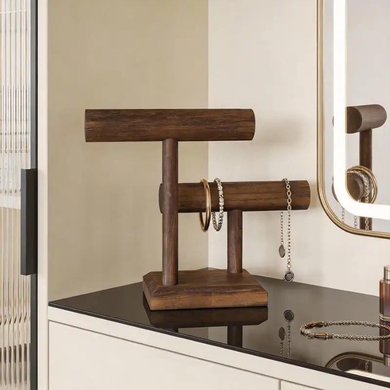Watch Holder Stand Wooden Watch Display Tower Jewelry Organizer For Bracelets And Necklaces Watch Holder Organizer - view 3