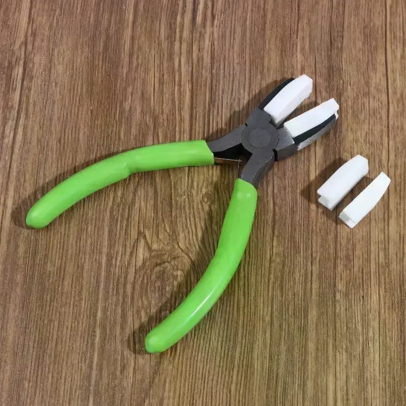 Multi-function Nylon Jaw Pliers Carbon Steel Craft Plat Nose Pliers For Beading Looping Shaping Wire Jewelry Making