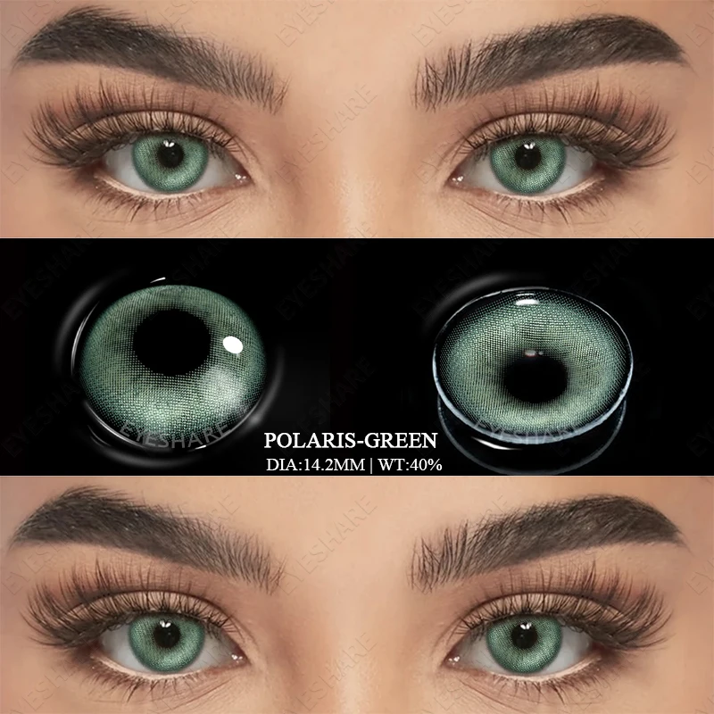 EYESHARE Natural Colored Contacts Lenses 2pcs Blue Contacts Beautful Pupils Color Contacts Yearly Makeup Green Eyes Contact Lens