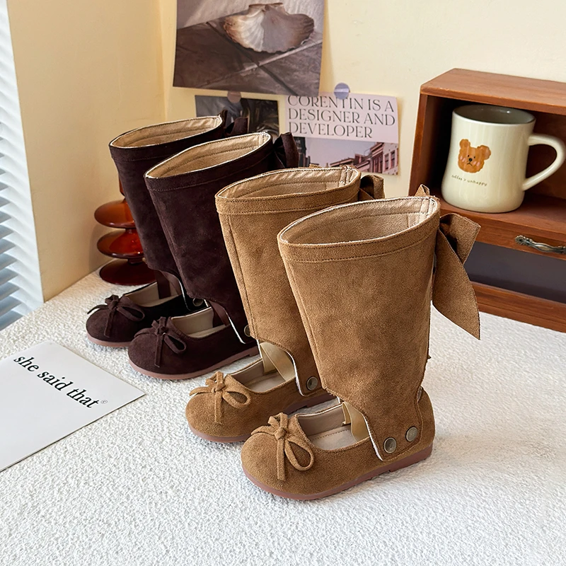 

Модные новые элегантные сандалии на молнии с бантом для маленьких девочек, милые повседневные удобные полые повседневные ботинки на плоской подошве, Zapatos Mujer