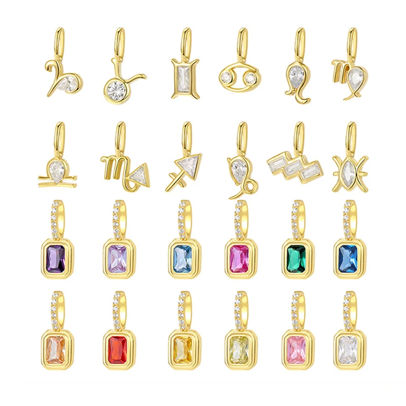 

Real 925 Sterling Silver Colorful Zircon Geometric Pendant Necklaces for Charm Women Fine Jewelry Light Luxury Accessories