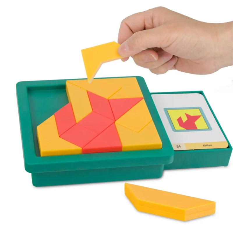 New Creative Tangram Puzzle Brain Teaser Kids Educational Game Toys for Children