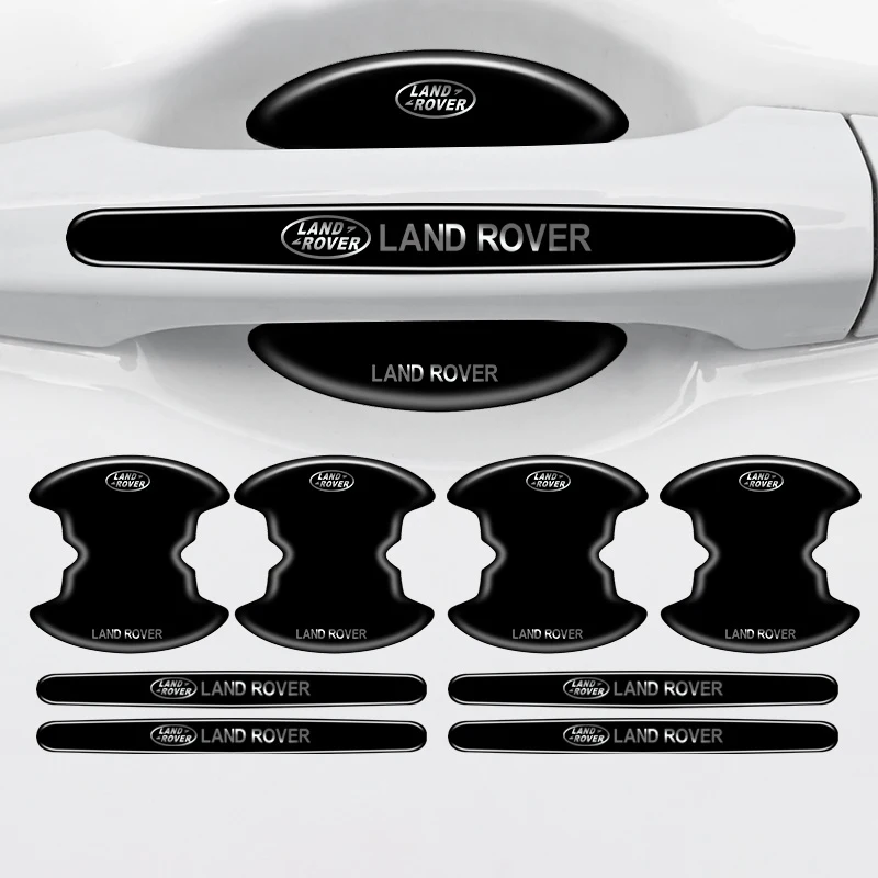 4/8Pcs Car Door Handle Protective Anti-scratch Stickers For Land Rover Discovery 3 4 Range Rover Freelander 2 SVR Evoque Velar