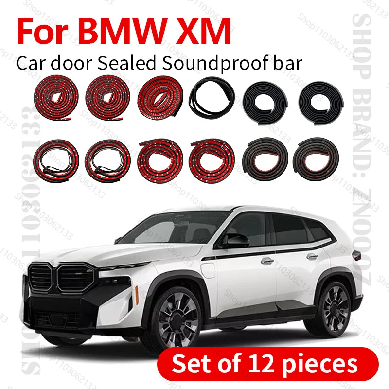

Для BMW XM 2022-2025 гг. Уплотнительная лента для двери автомобиля, резиновая двухслойная уплотнительная лента, звукоизоляционная лента, пылезащитная уплотнительная лента, набор из 12 шт.