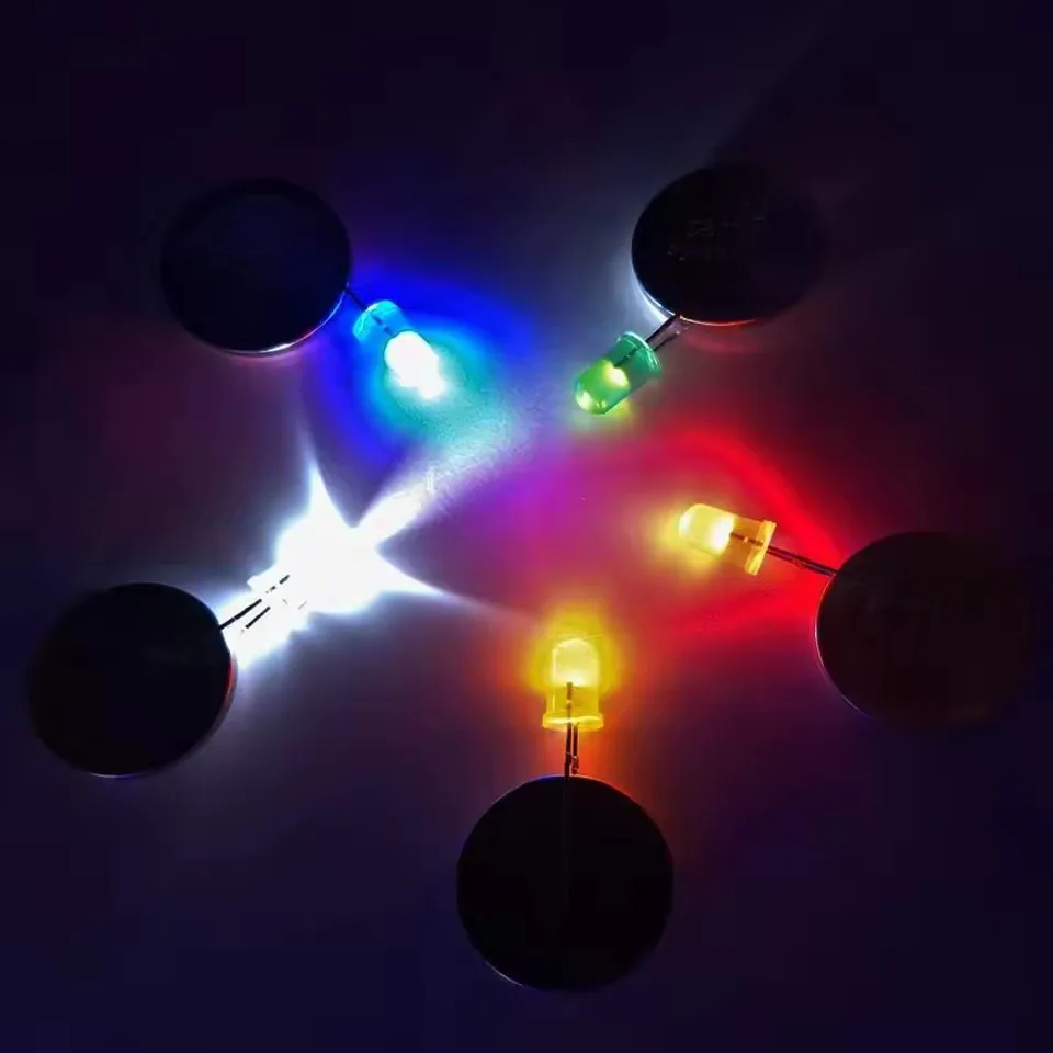 100/500 Teile/los 3mm 5mm F3 F5 Runde LED Ultra Helle Weiß Grün Gelb Blau Weiß Rot licht Emittierende Diode Für Diy Kit