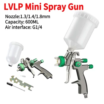 LVLP paint sprayer professional 600ml paint spray machine adjustable automotive air paint spray gun for car furniture wall DIY