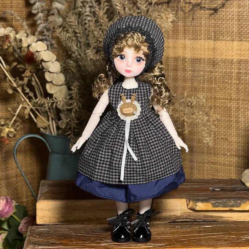1/6 BJD pop 12 inch kogelgewricht lichaam met volledige outfit set – 20 gewrichten Lolita verkleedkleding voor doe-het-zelf aangepaste modepoppen
