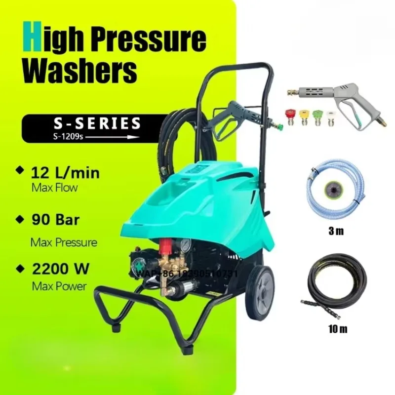 1305 Psi 90 Bar 12 Lpm High-Pressure Electric Cleaner New Portable Commercial Cleaning Machine Suitable for Car Washing