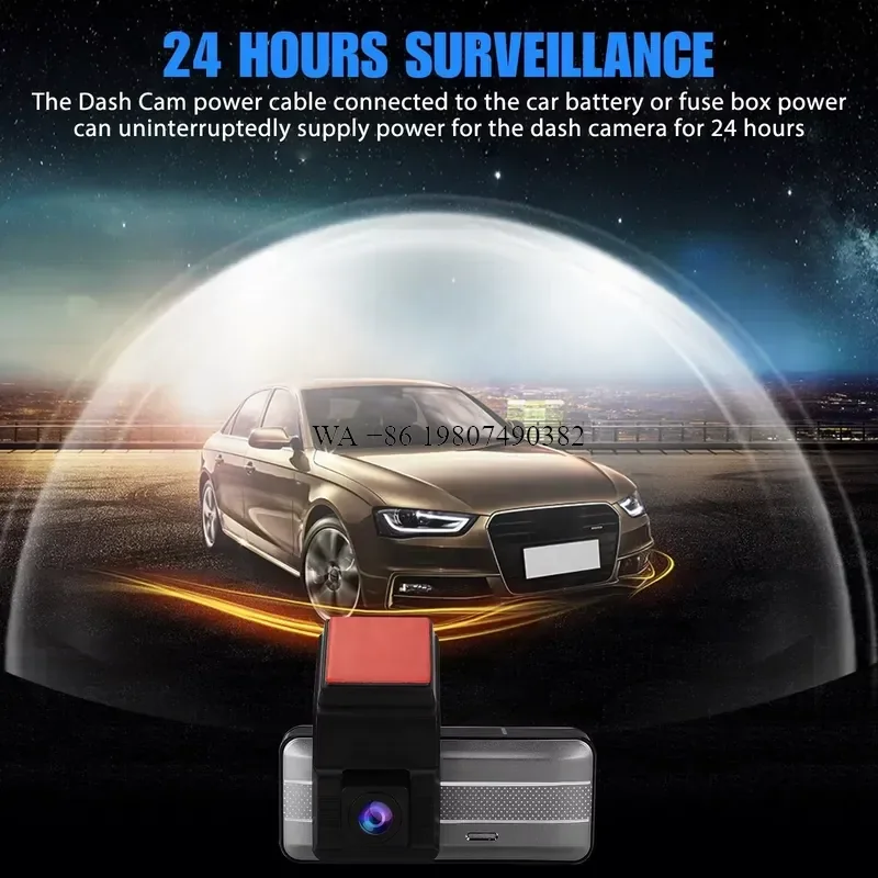 wmwmnu Full HD 1080P Car DVR Dash Cam 3.16 Inch Front Rear Dual Lens WDR Night Vision WiFi Vehicle Black Box Recorder