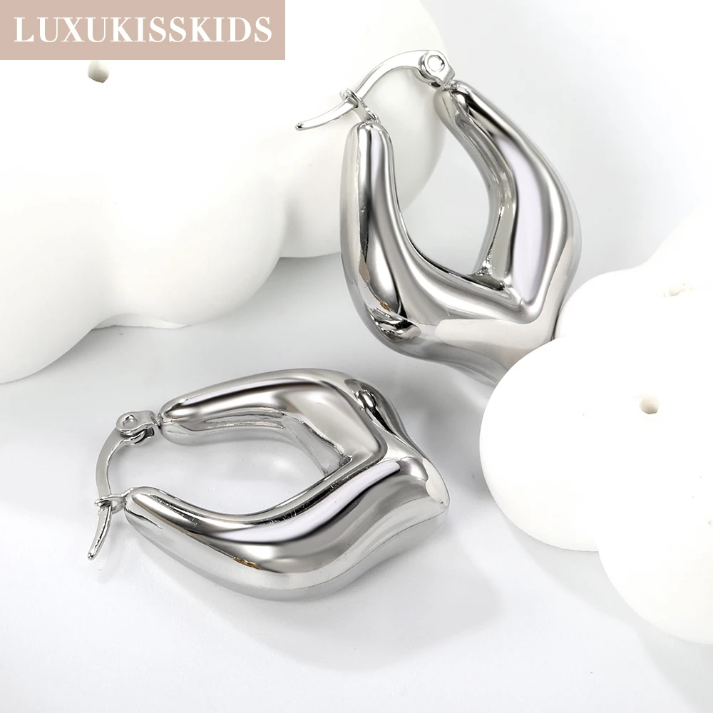LUXUKISSKIDS Minimalist Gold/Silver Plated Chunky Ball Stud Earrings for Women/Man Thick Bold Sphere Dome Post Round Earring New