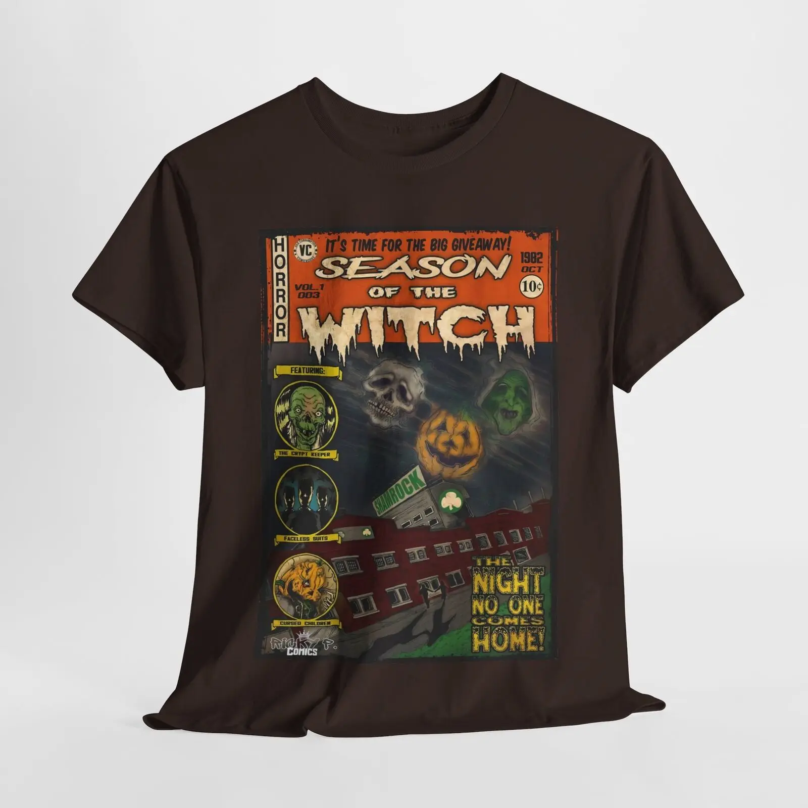 Halloween 3 Season of the Witch Ricky P Comics T Shirt Unisex Heavy Cotton Tee