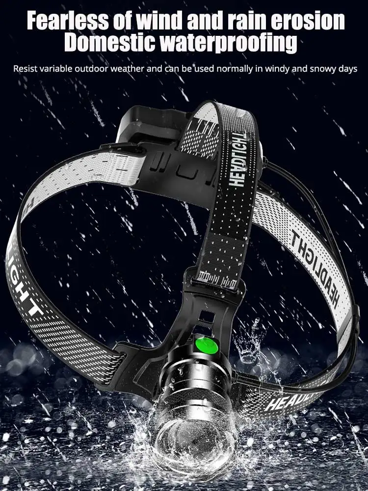 1000000LM 800W LED Powerful Headlamp USB Rechargeable Head Flashlight XHP360 LED Headlight Zoom Head Lamp Long Shot Lantern