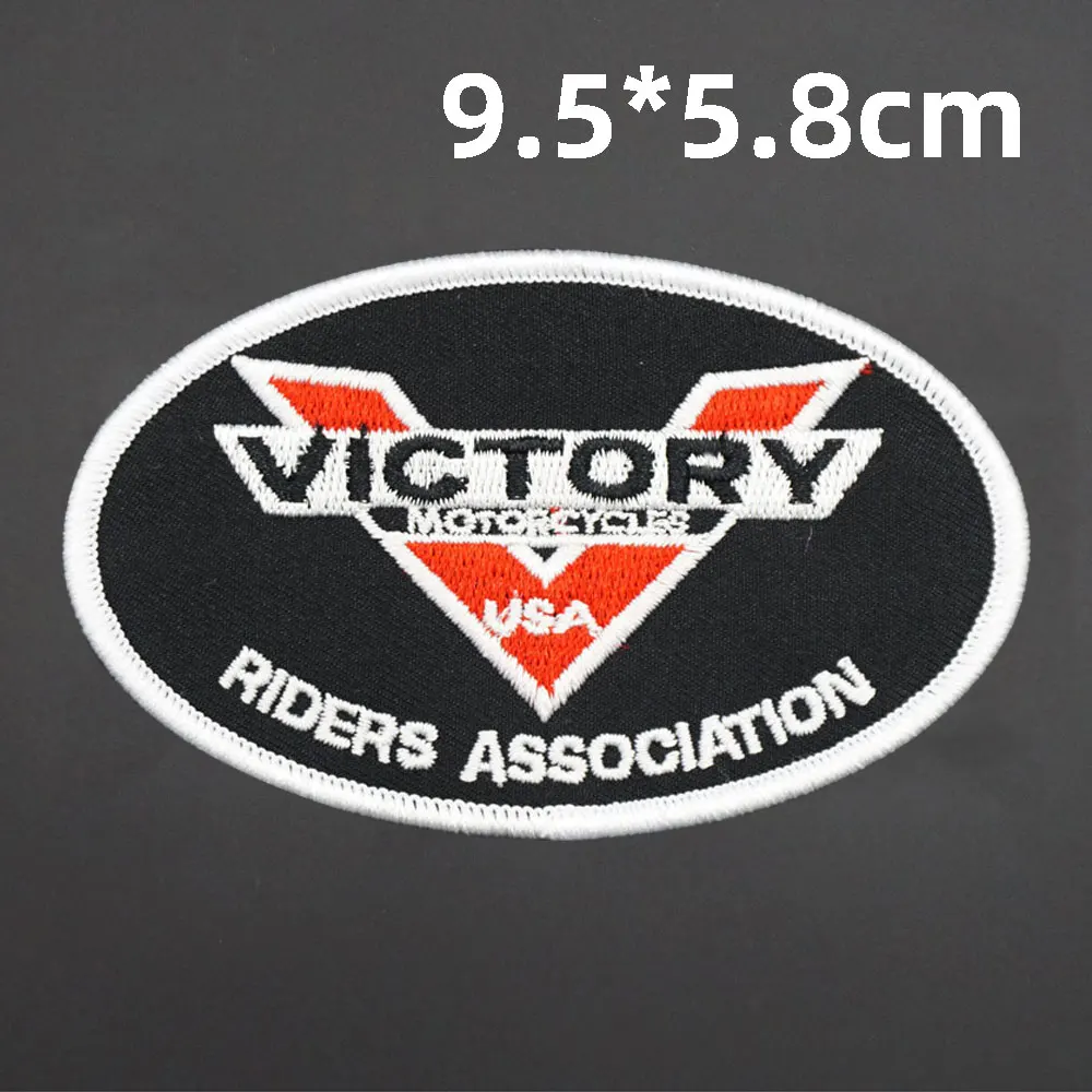 VICTORY MOTORCYCLES Embroidered Patches with Hook Backing