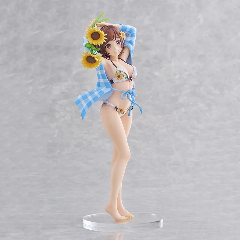 Stock Original prune tournesol fille maillots de bain PVC 24CM Figure d'anime à collectionner en boîte Statuette modèle poupée jouet ornement cadeaux