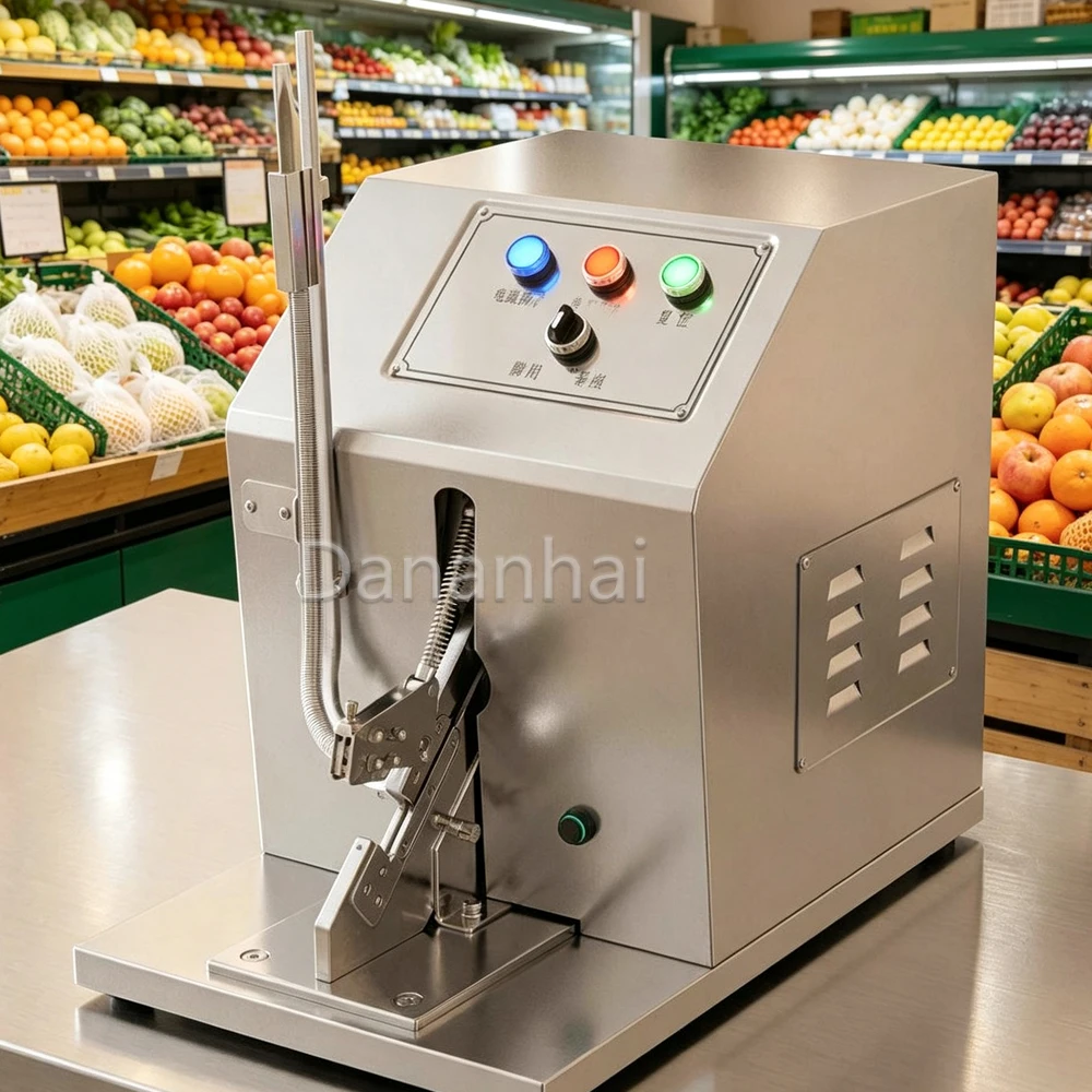 Stainless Steel Double Buckle Tying Machine Durable Automatic U-Shaped Aluminum Nail Sausage Sealing Machine