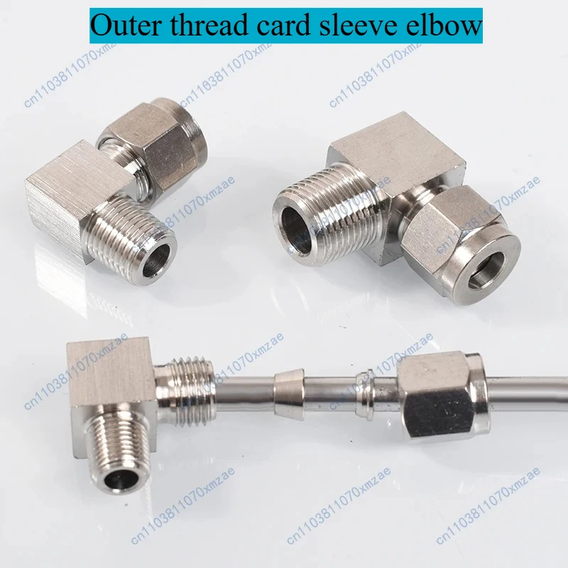 

10 шт., наконечник из нержавеющей стали 304, наружная резьба, колено, медная труба, RC, прямоугольный, 90 градусов, резьба NPT, 3/8 дюйма