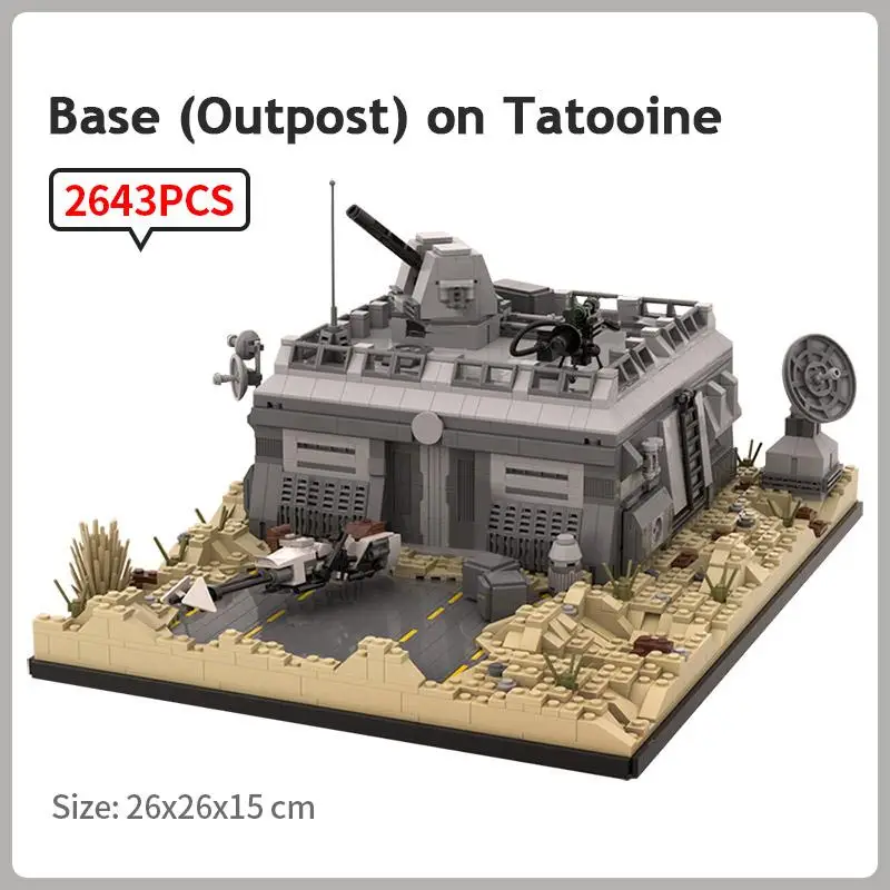 

2643 Pcs Base Outpost On Tatooine Building Blocks Moc-50143 Wars Series Bricks 2643Pcs Diy Educational Toys for Boys Kids Gifts