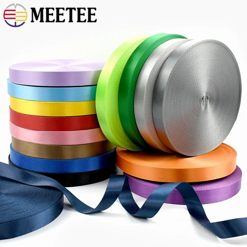 

10/20/45Meters 10mm Nylon Webbing Bands Colorful Ribbon Band Bag Strap Clothes Handmade Gift Ribbons DIY Sewing Accessories
