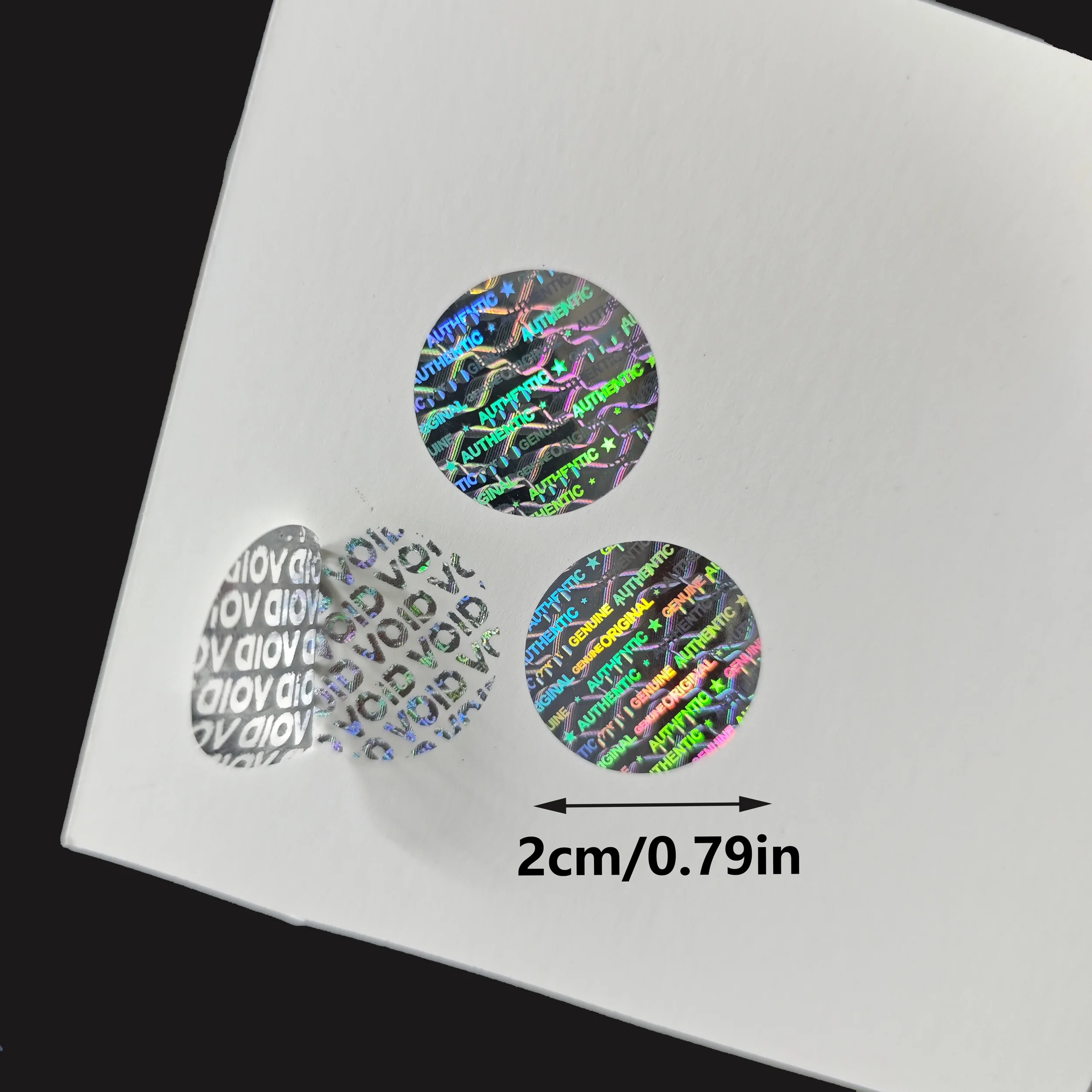 500/1000pcs Hologram Tamper-Evident Security Labels Laser Created in Rolls, Anti-Tamper Proof Seal Sticker Original Design
