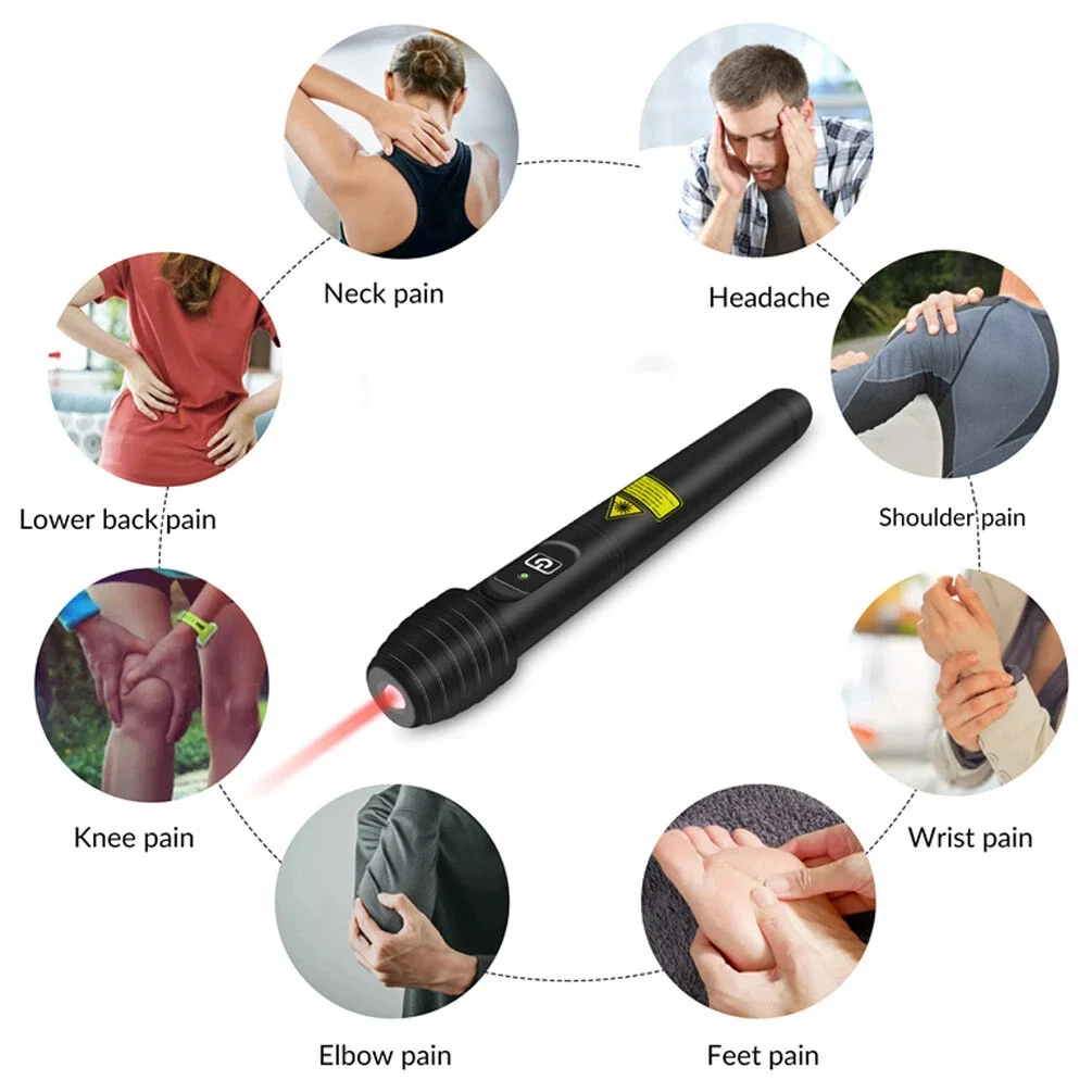 GOVW 1000mW LLLT Cold Laser Pain Relief Device 808nm Near Infrared Therapy with CW/PW Modes Full Accessory Kit 1-Year Warranty
