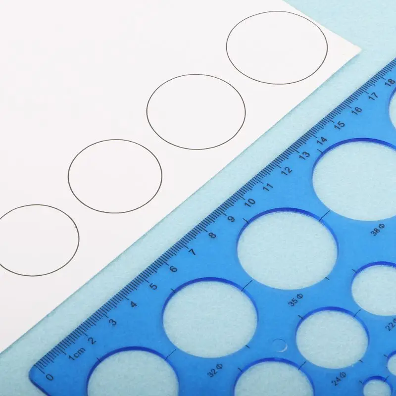 1PC Plastic Circles Geometric Template Ruler Stencil Drawing Tool Stationery For Student