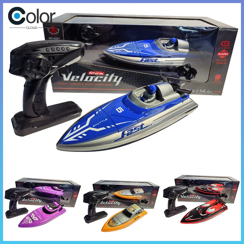 

New 2.4g Children'S Electric Toy Speedboat Racing High-Speed Jet Remote Control Boat Quadrophenia Fast Watercraft Competition