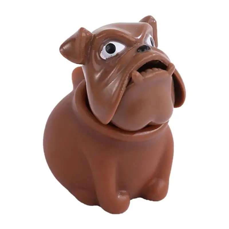 Squeeze Toys For Kids Novelty Bulldog Squeeze Toy Cartoon Telescopic Dog Head Toy Cute Bully Dog Sensory Squeeze Toy For Girls