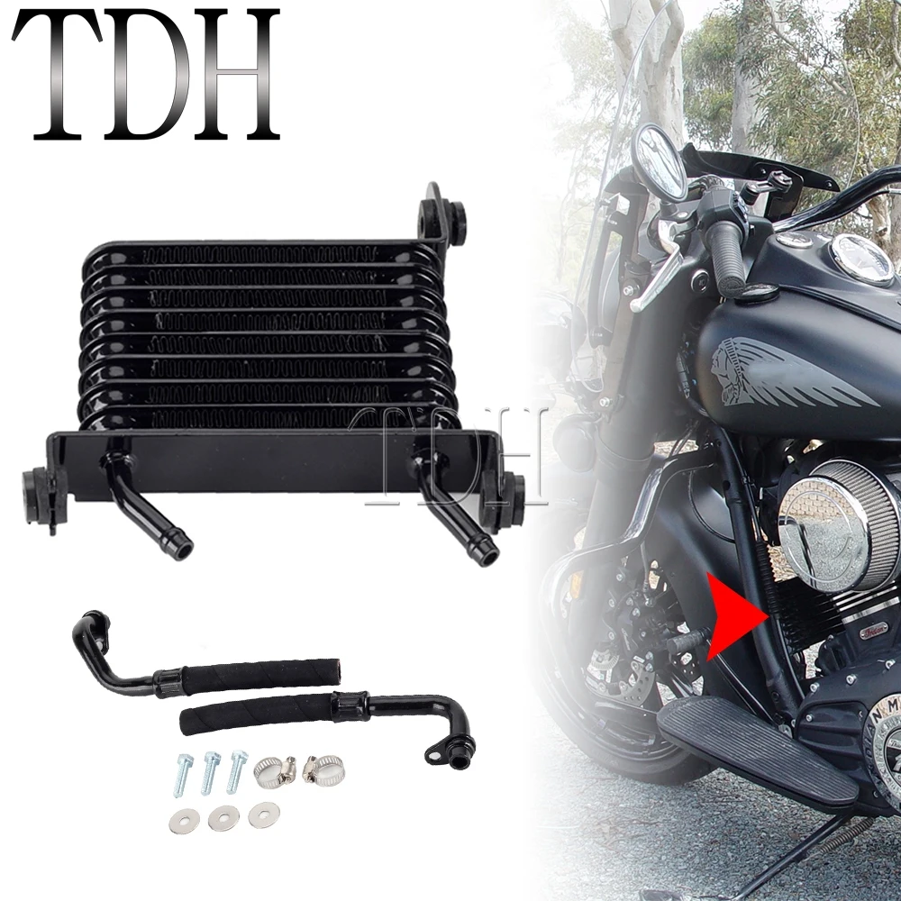 

Motorcycl Black Oil Cooler for Indian Vintage Springfield Chief Dark Horse Chief Vintage Classic 2016-2021 Transmission Radiator