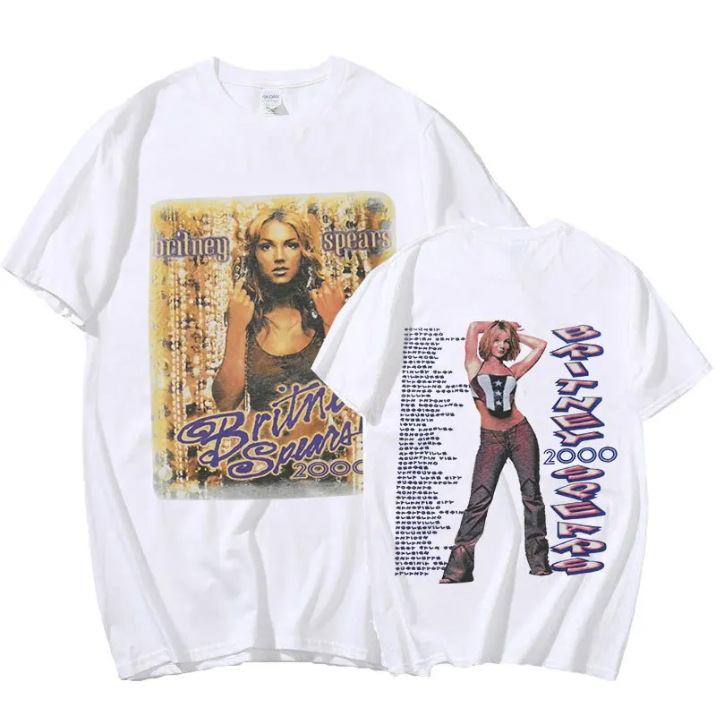 Britney Spears Beautiful Photo Men Women\'s T-shirt Summer Cotton Casual Tshirt Female Harajuku Short Sleeve Tops Tees Oversized