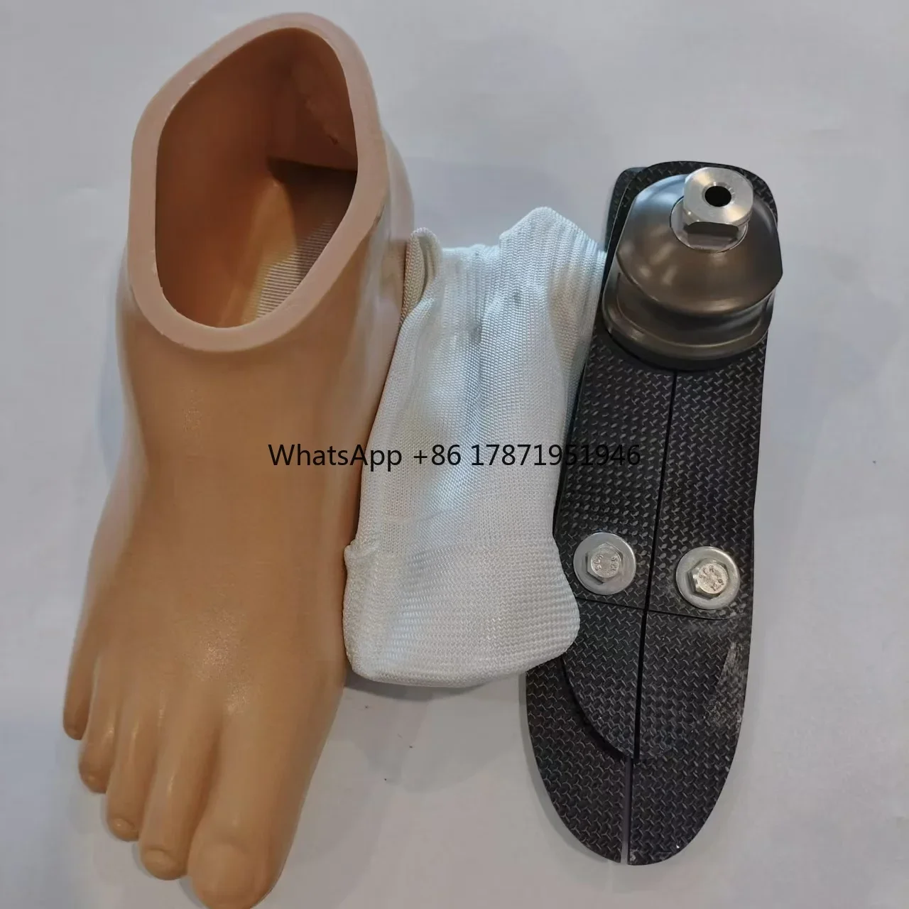 Prosthetics carbon fiber foot for amputees with lower ankle, prothesis foot