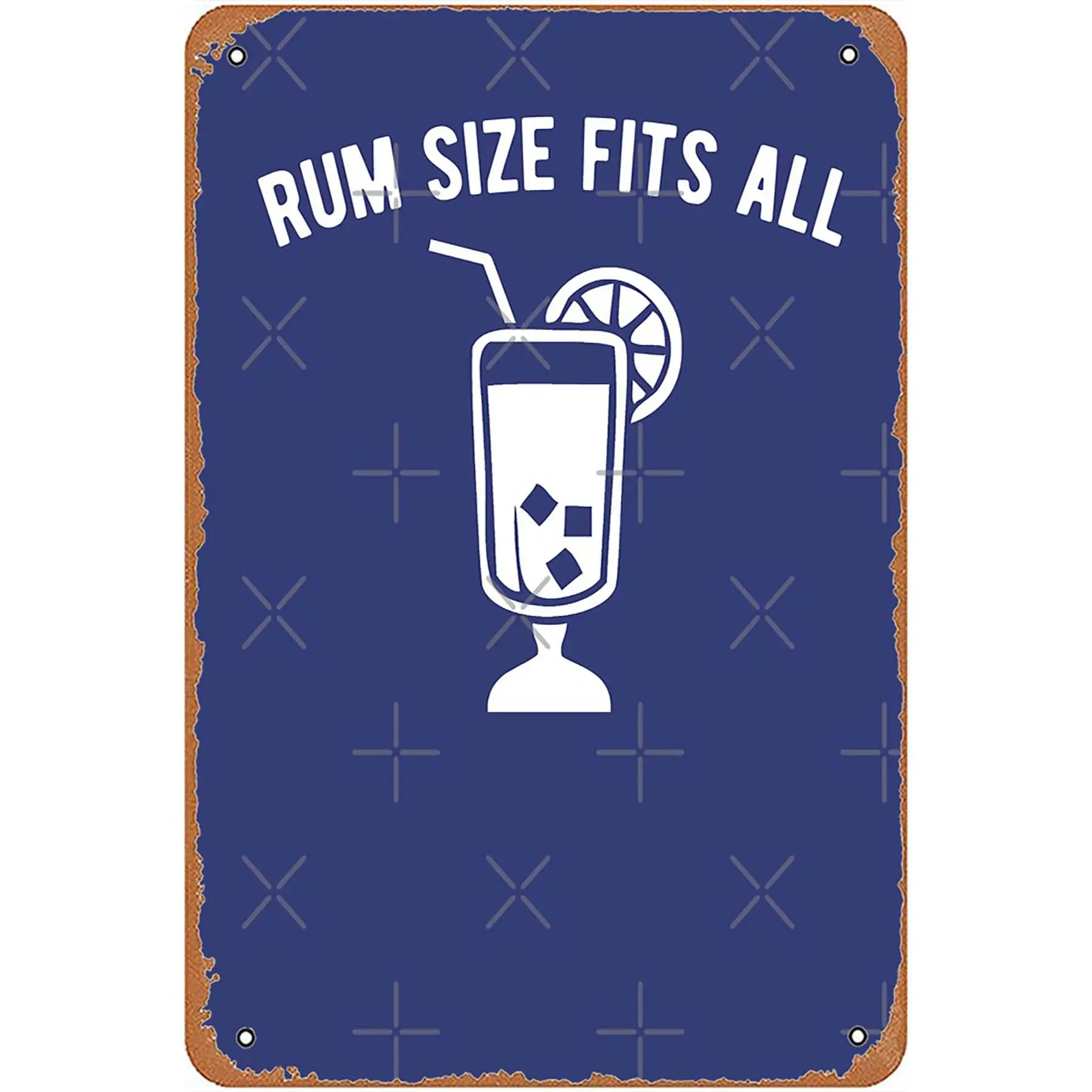 New Vintage Metal Tin Sign Rum size fits all funny rum drinking Bar Garden Man Cave Bathroom Wall Art Kitchen Christmas Hallowee