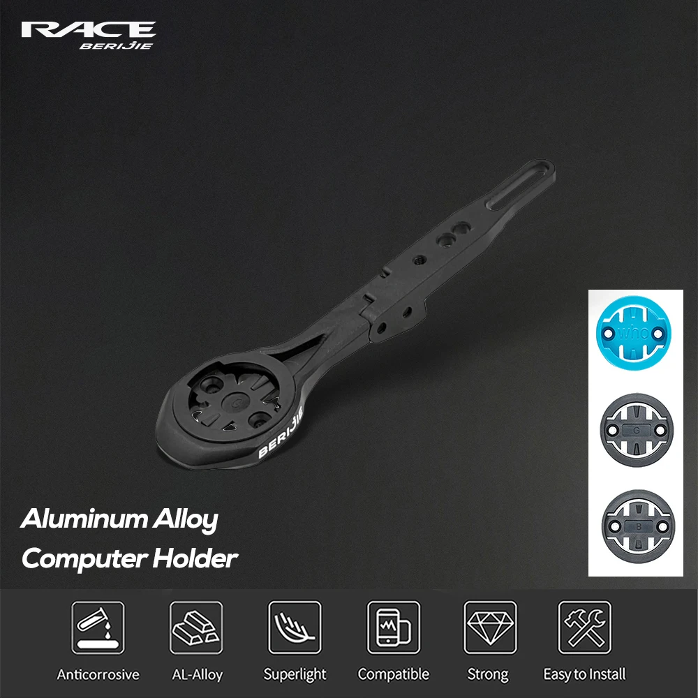 

BERIJIE Out Front Aluminum Alloy Bicycle Computer Mount,For Road/MTB handlebar Holder support for Gopro/Garmin/Bryton/Wahoo