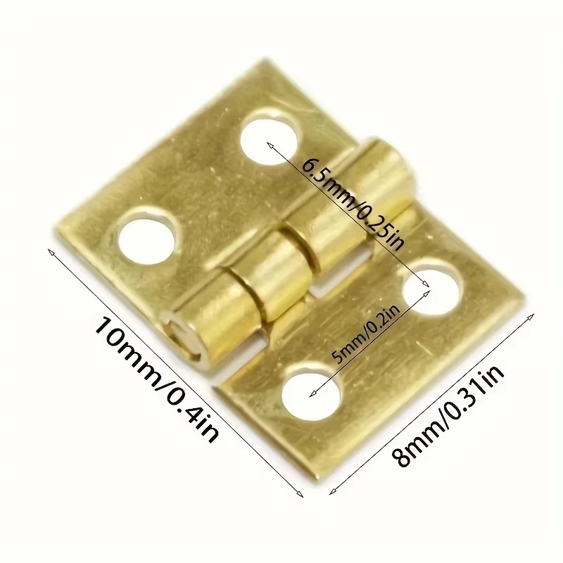 10/20 Pcs Mini Small Metal Hinge for 1/12 House Miniature Cabinet Furniture
