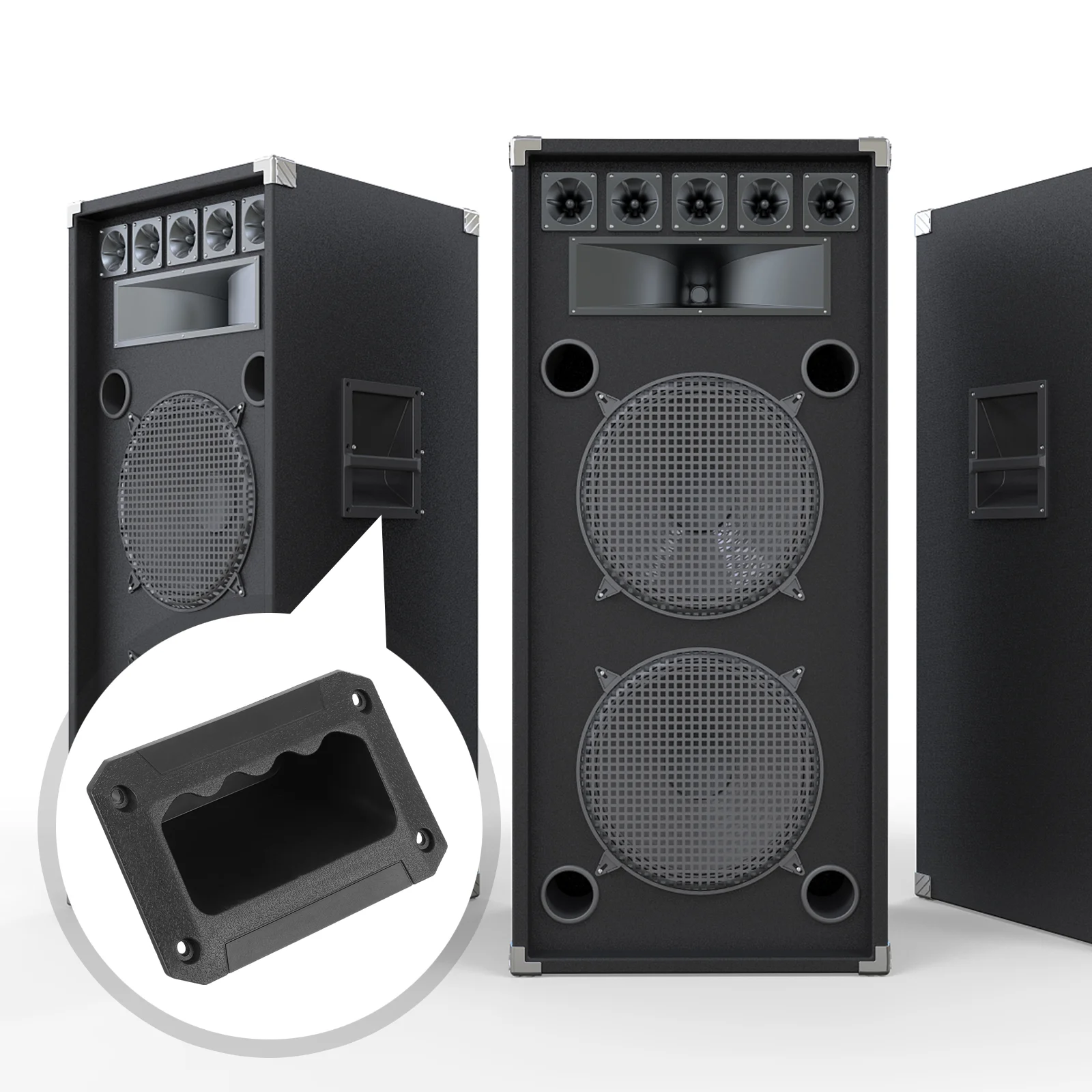 

8 Pcs Durable Amplifier Handle Stereo Barrier Three-dimensional Amps Speakers for Monitor