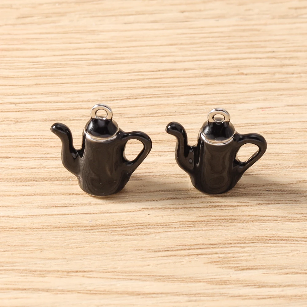 5 Stück Gemischte Niedliche Lebensmittel-Anhänger, Emaille-Kuchen- und Brot-Charms für die Herstellung von Ohrringen, Halsketten, Armbändern, DIY-Bastelarbeiten und Schmuckzubehör – Detail 10