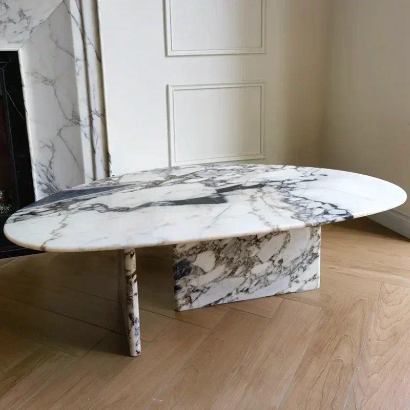 

XL Marble coffee table modern simple Italian natural luxury stone living room coffee tea table
