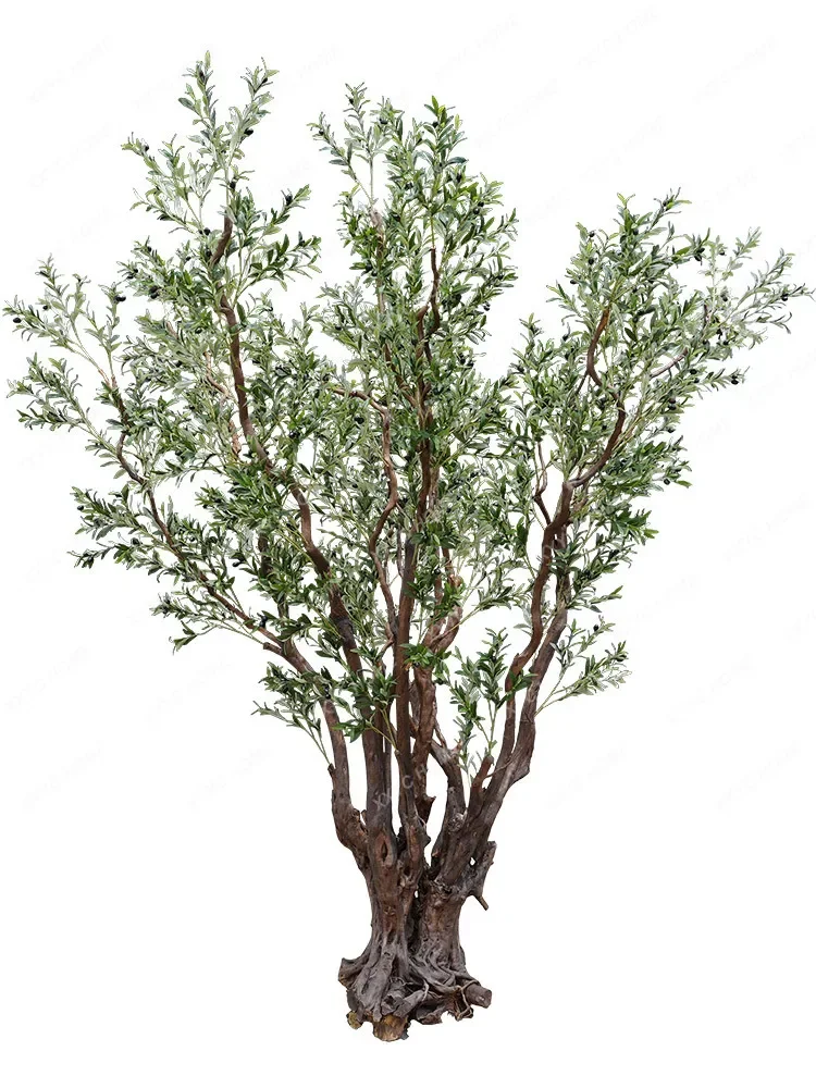 Árbol de imitación de raíz seca de pila antigua, diseño de árbol grande de madera maciza, árboles falsos, decoración en el suelo, planta verde