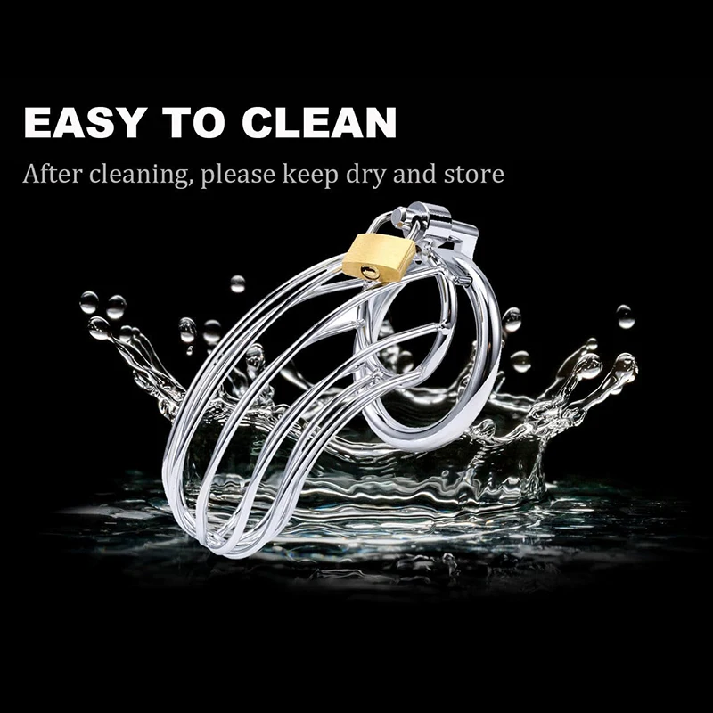 BDSM Sex Toys Men Stainless Steel Metal Urethra Chastity Lock Penis Bondage Adult Chastity Cage Cock Restriction Abstainer Toy