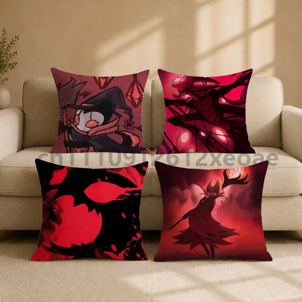 H-Hollow Knight Grimm Double-Sided Printed Pillowcase Cushion Cover for Sofa Bed Couch Living Room Home Decor