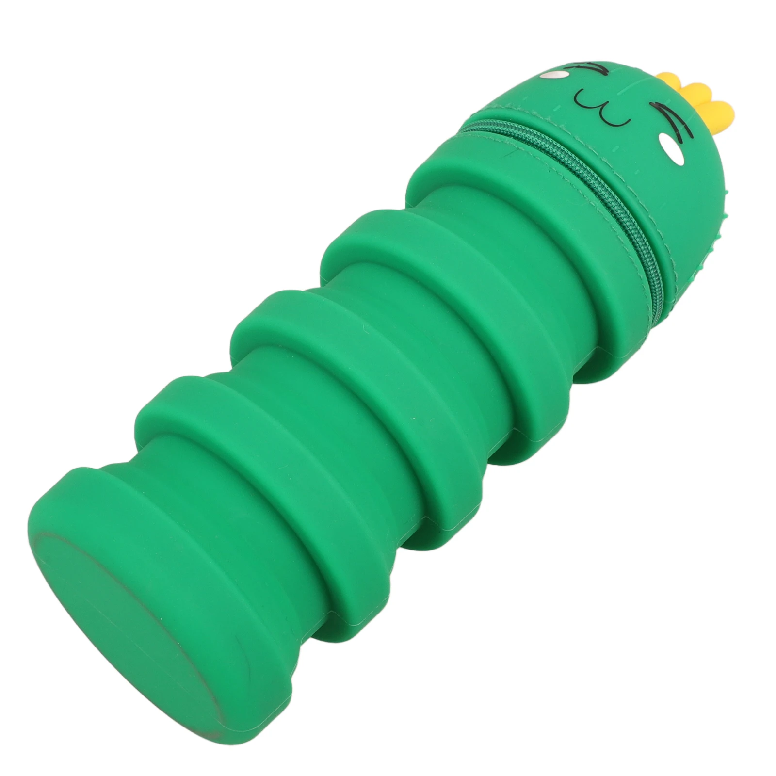 

Telescopic Pen Holder Pencil Elastic Pouch Handheld Storage Bag Cactus Shaped Zipper Daily Silica Gel Student