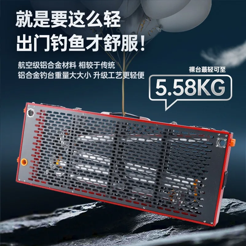 Aluminum Fishing Platform Hollow Foldable Ultra Light Support Stand For Deep Water Angling Activity