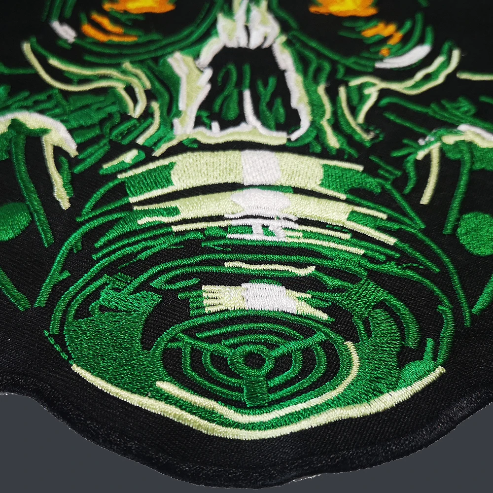 13 Inches Zombie Outbreak Response Large Embroidery Patches For Jacket Motorcycle Biker 32.5cm * 27cm Needwork Sew On Clothes
